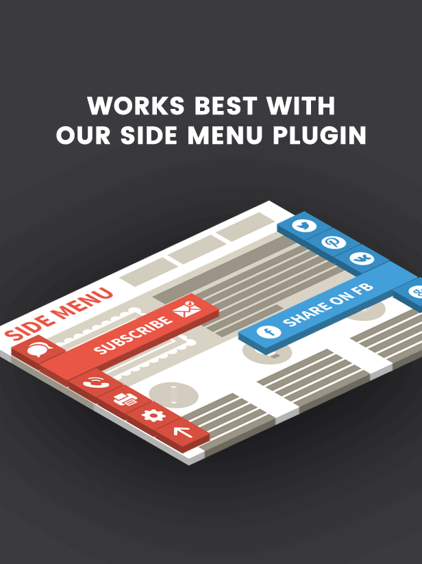 side menu plugin is recommended with the ultimate modal windows wordpress popup plugin
